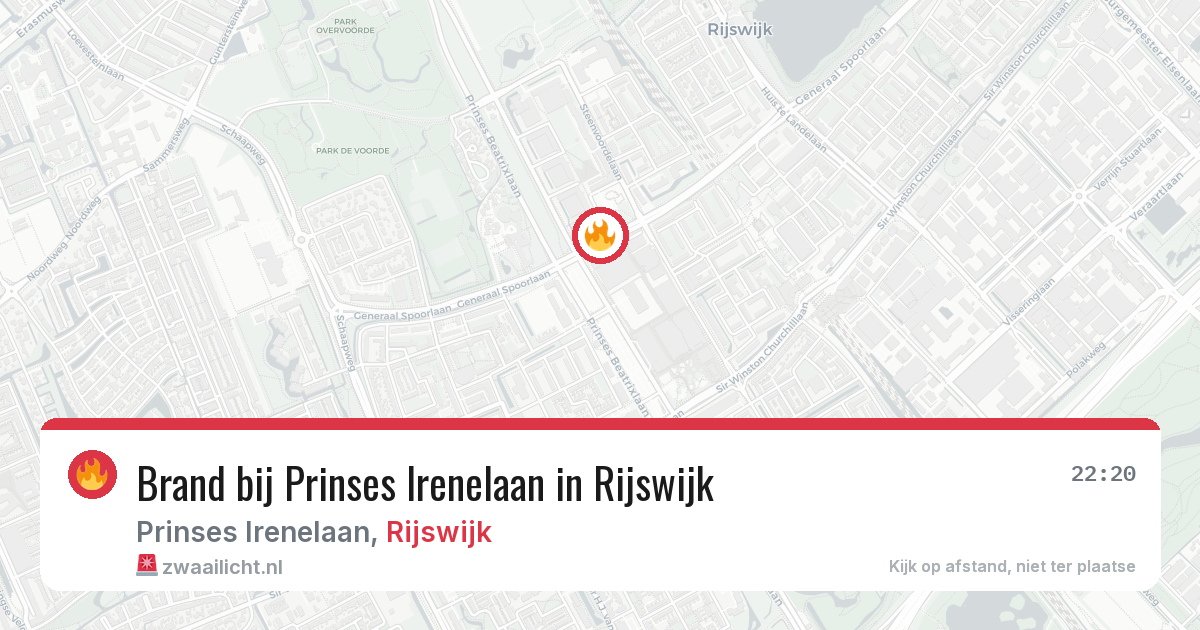 Brand bij Prinses Irenelaan in Rijswijk — 30 mei 2026