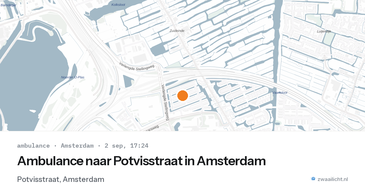 Ambulance naar Potvisstraat in Amsterdam — 2 sep 2026