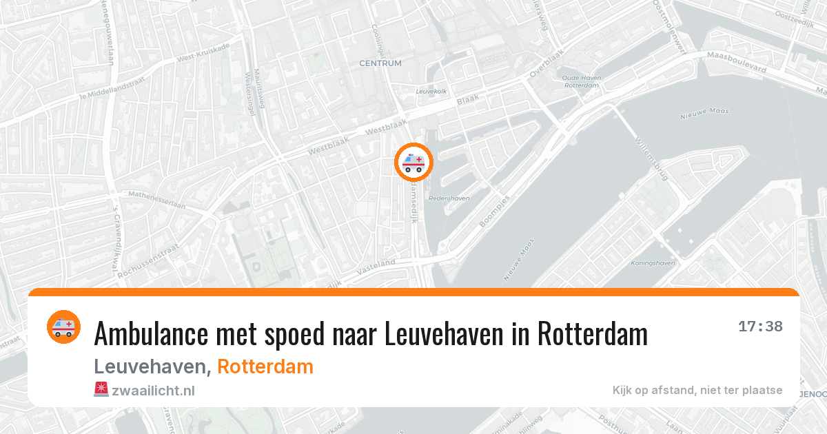 Ambulance met spoed naar Leuvehaven in Rotterdam — 12 jun 2026