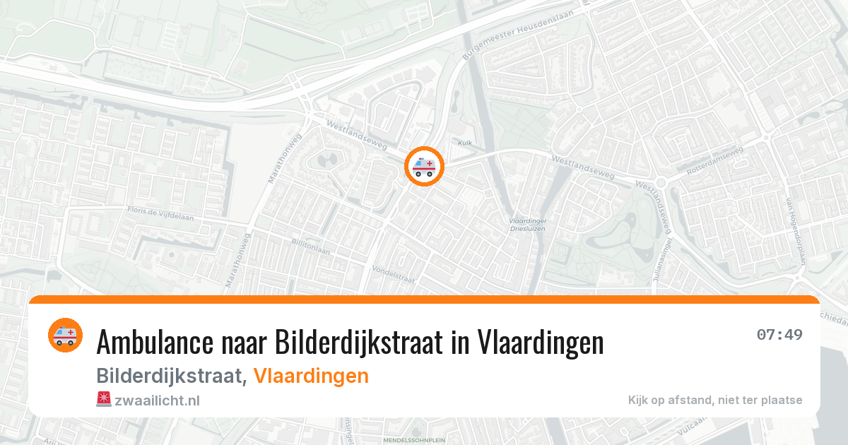 Ambulance naar Bilderdijkstraat in Vlaardingen — 9 apr 2026