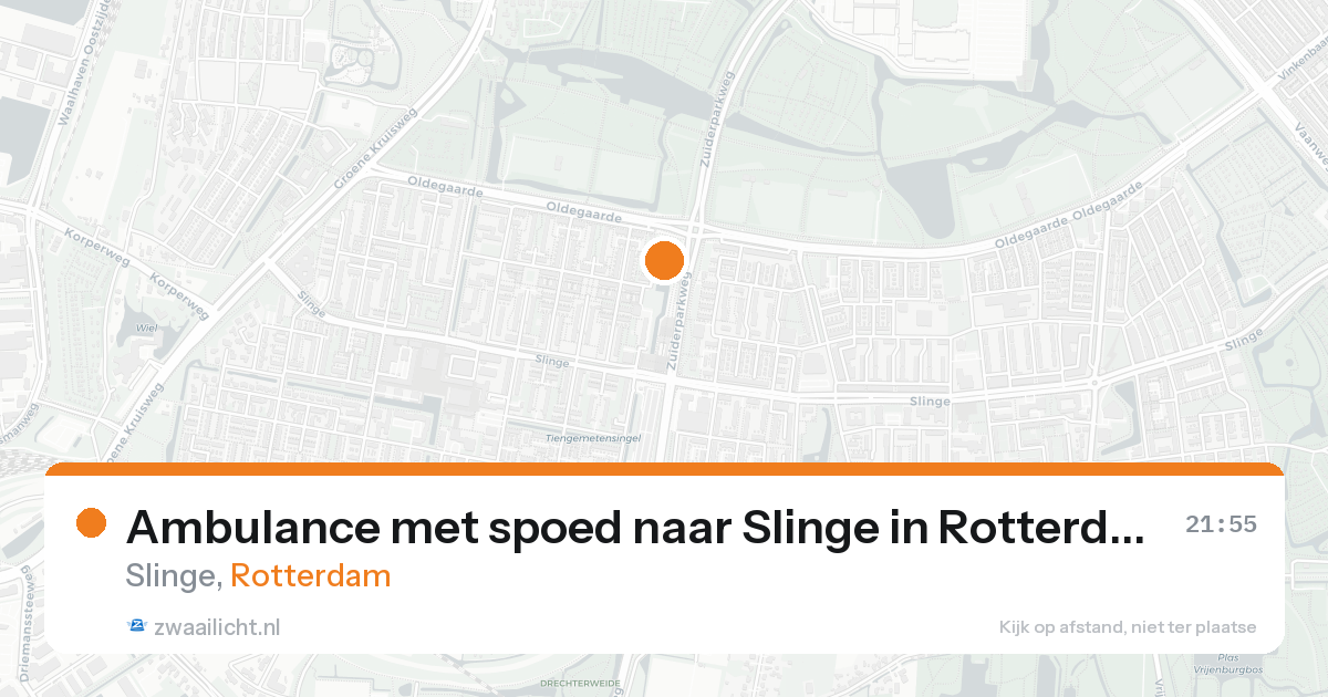 Ambulance met spoed naar Slinge in Rotterdam — 1 jul 2026