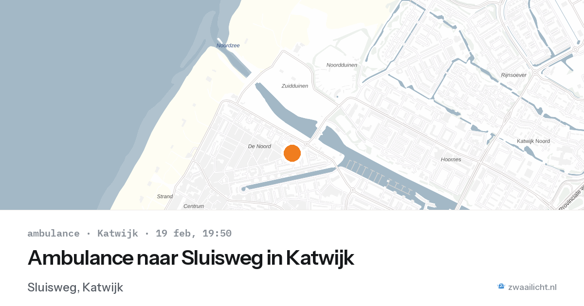 Ambulance naar Sluisweg in Katwijk — 19 feb 2026