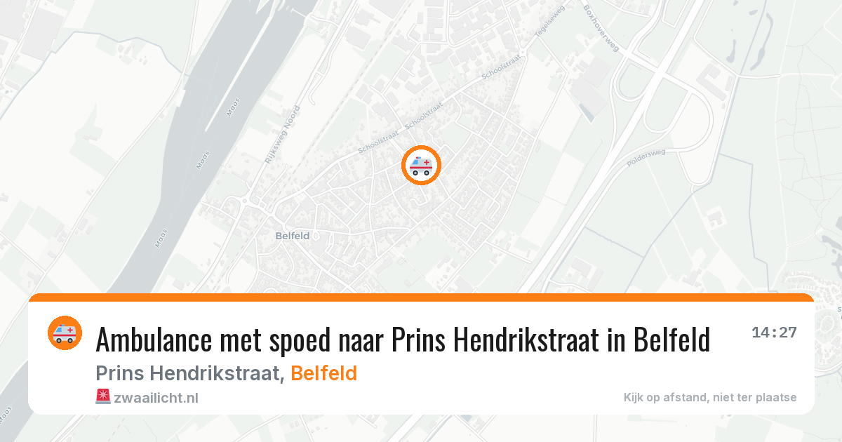 Ambulance met spoed naar Prins Hendrikstraat in Belfeld — 3 jul 2026