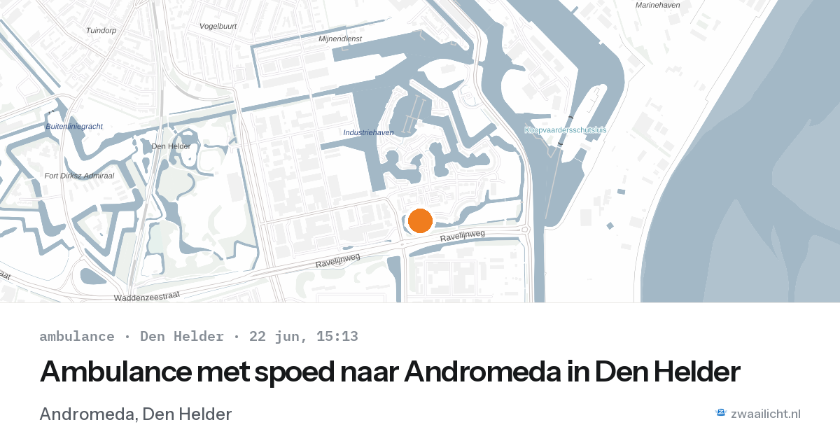 Ambulance met spoed naar Andromeda in Den Helder — 22 jun 2026