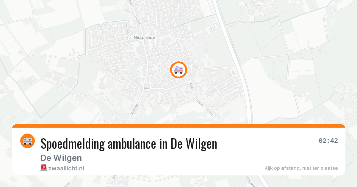 Spoedmelding ambulance in De Wilgen — 13 jul 2026