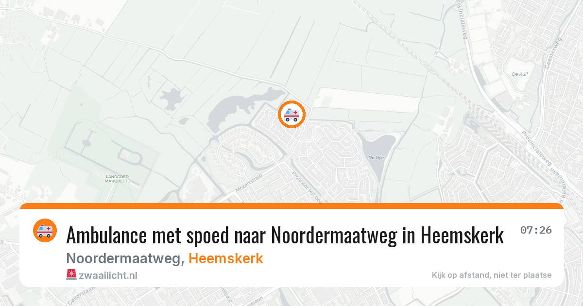 Ambulance met spoed naar Noordermaatweg in Heemskerk — 22 jul 2026