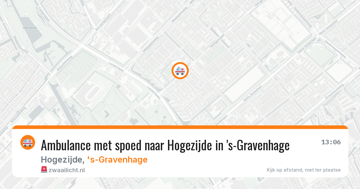 Ambulance met spoed naar Hogezijde in 's-Gravenhage — 14 jun 2026