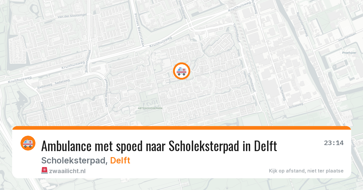 Ambulance met spoed naar Scholeksterpad in Delft — 21 apr 2026