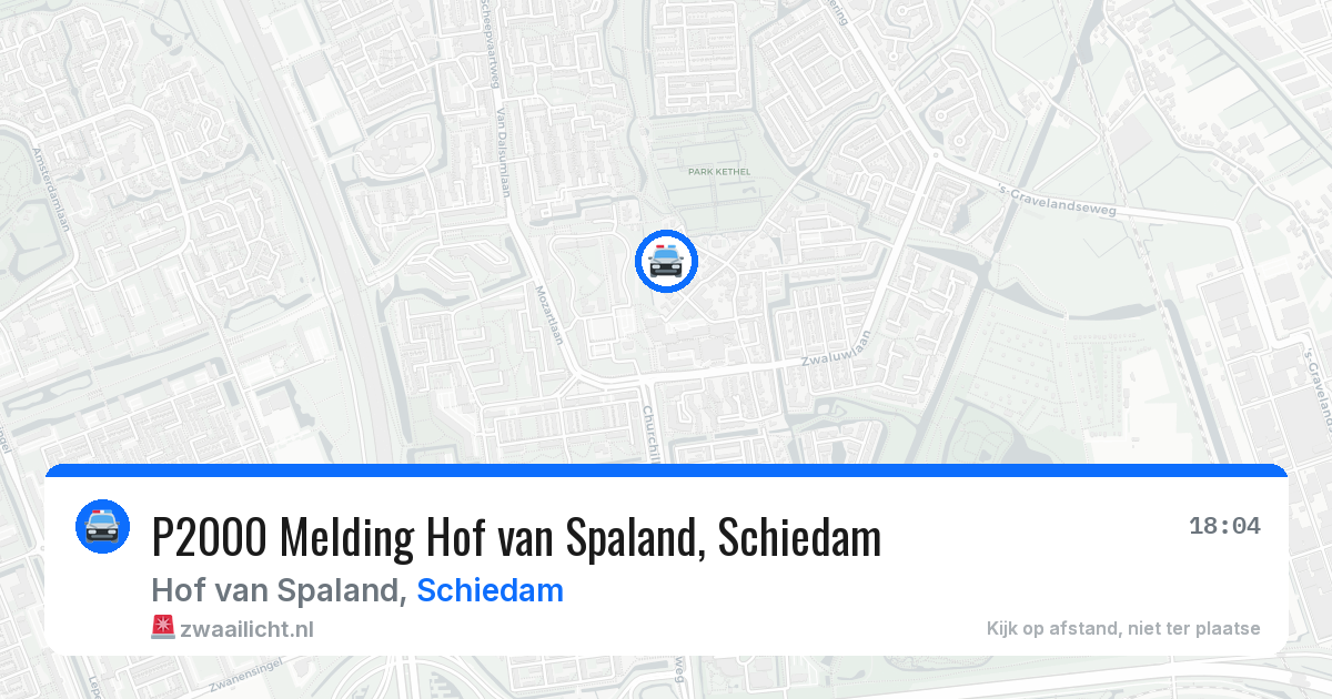 P2000 Melding Hof van Spaland, Schiedam — 7 jul 2026