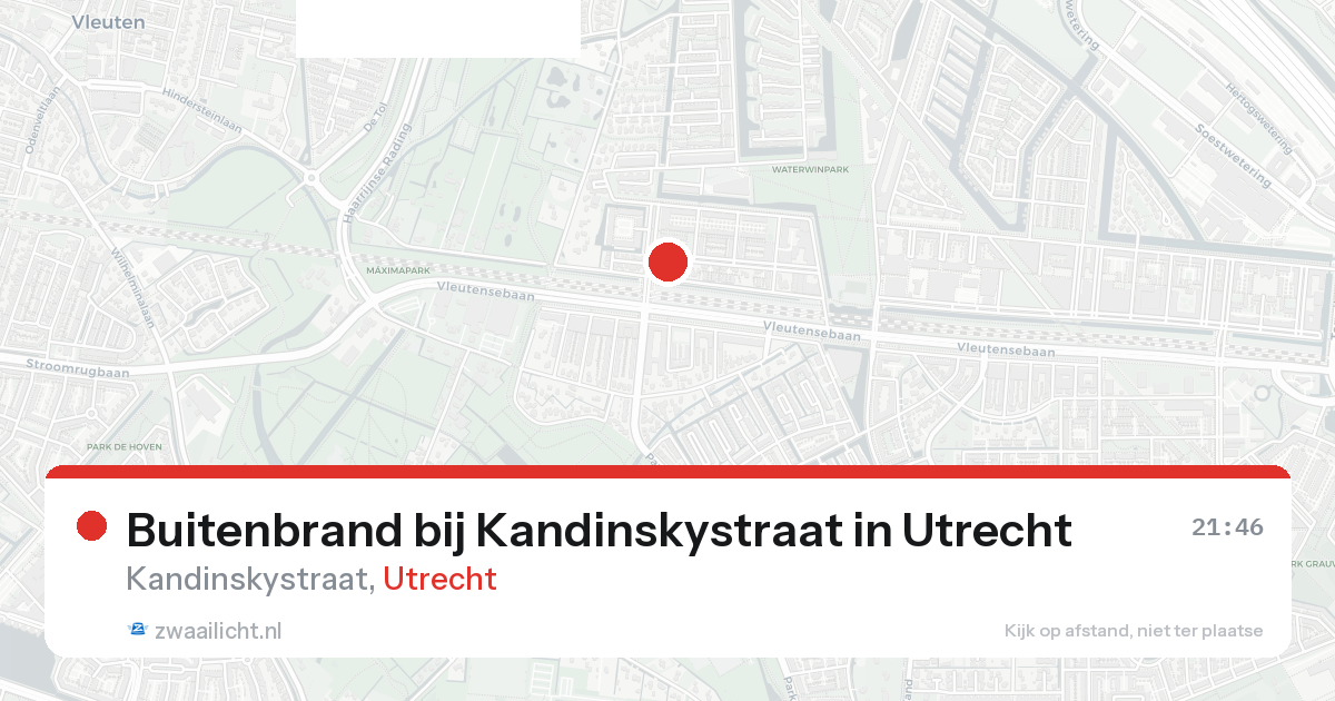 Buitenbrand bij Kandinskystraat in Utrecht — 19 aug 2026