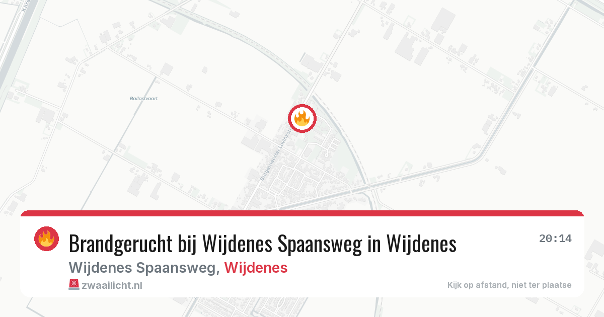 Brandgerucht bij Wijdenes Spaansweg in Wijdenes — 13 apr 2026
