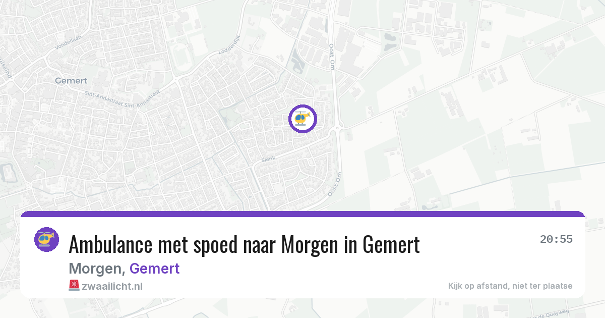 Ambulance met spoed naar Morgen in Gemert — 21 jul 2026