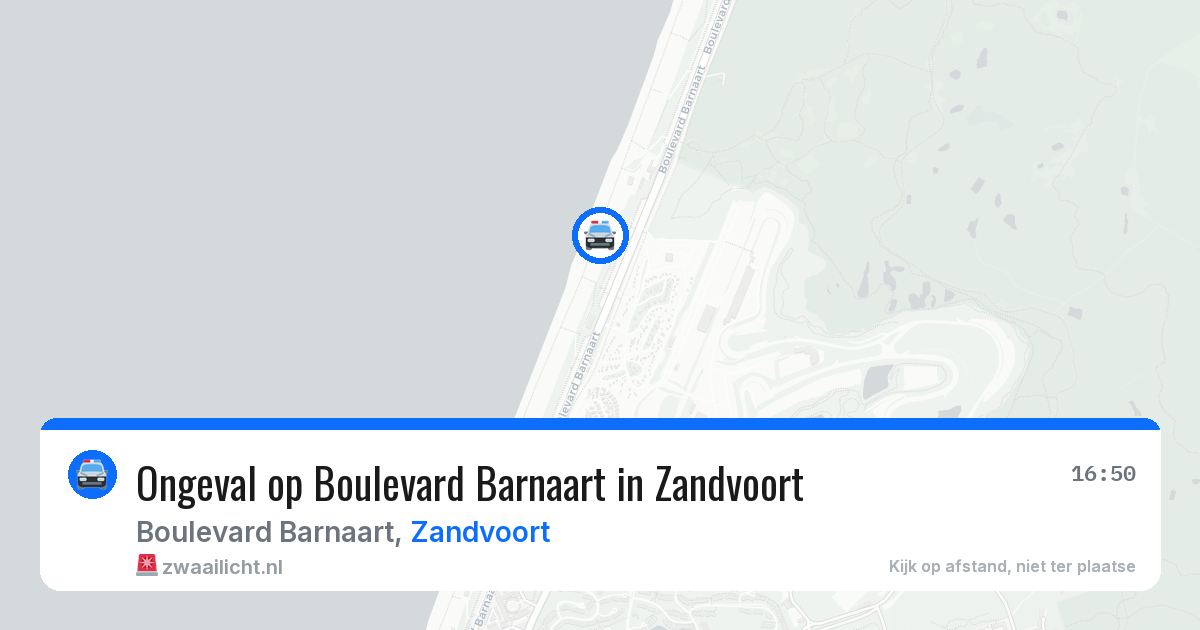 Ongeval op Boulevard Barnaart in Zandvoort — 12 aug 2026