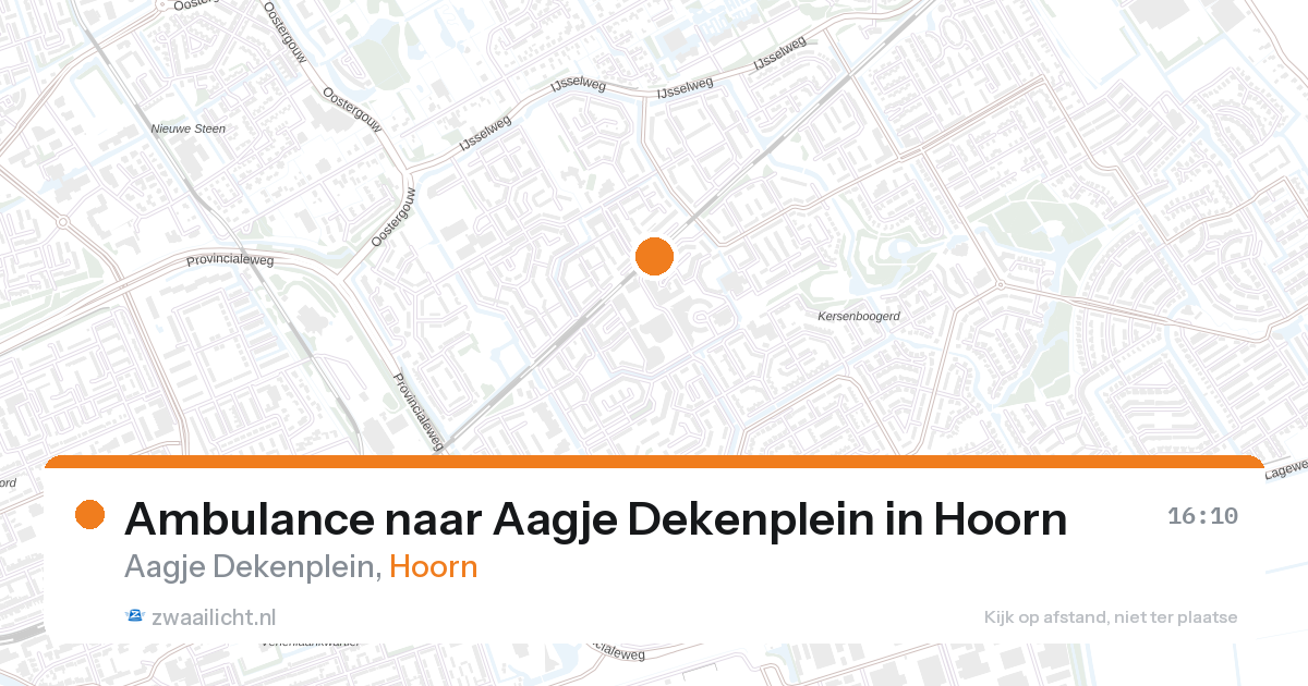 Ambulance naar Aagje Dekenplein in Hoorn — 28 aug 2026