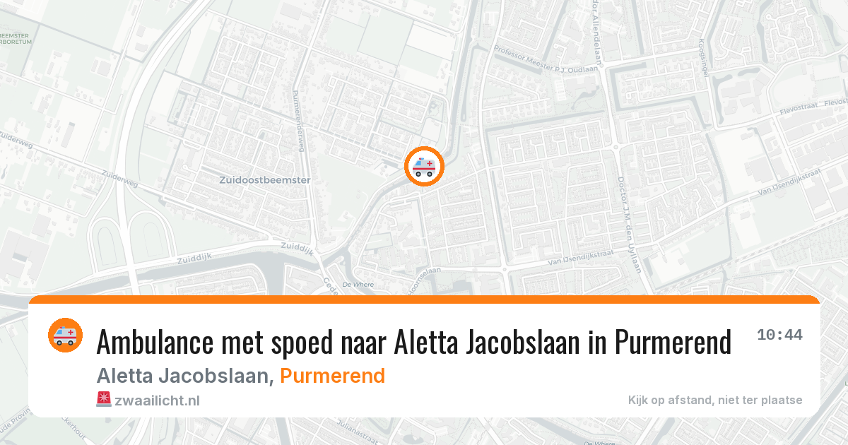Ambulance met spoed naar Aletta Jacobslaan in Purmerend — 25 jun 2026