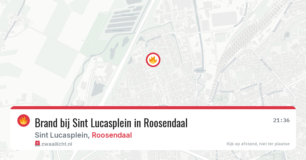 Brand bij Sint Lucasplein in Roosendaal — 7 jul 2026