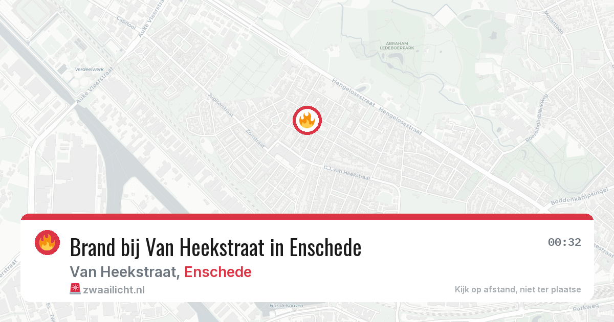 Brand bij Van Heekstraat in Enschede — 7 feb 2026
