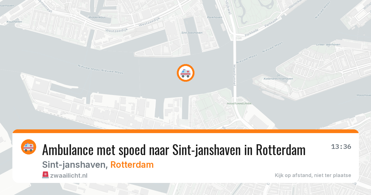 Ambulance met spoed naar Sint-janshaven in Rotterdam — 25 mrt 2026
