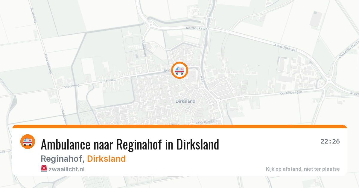 Ambulance naar Reginahof in Dirksland — 29 jan 2026