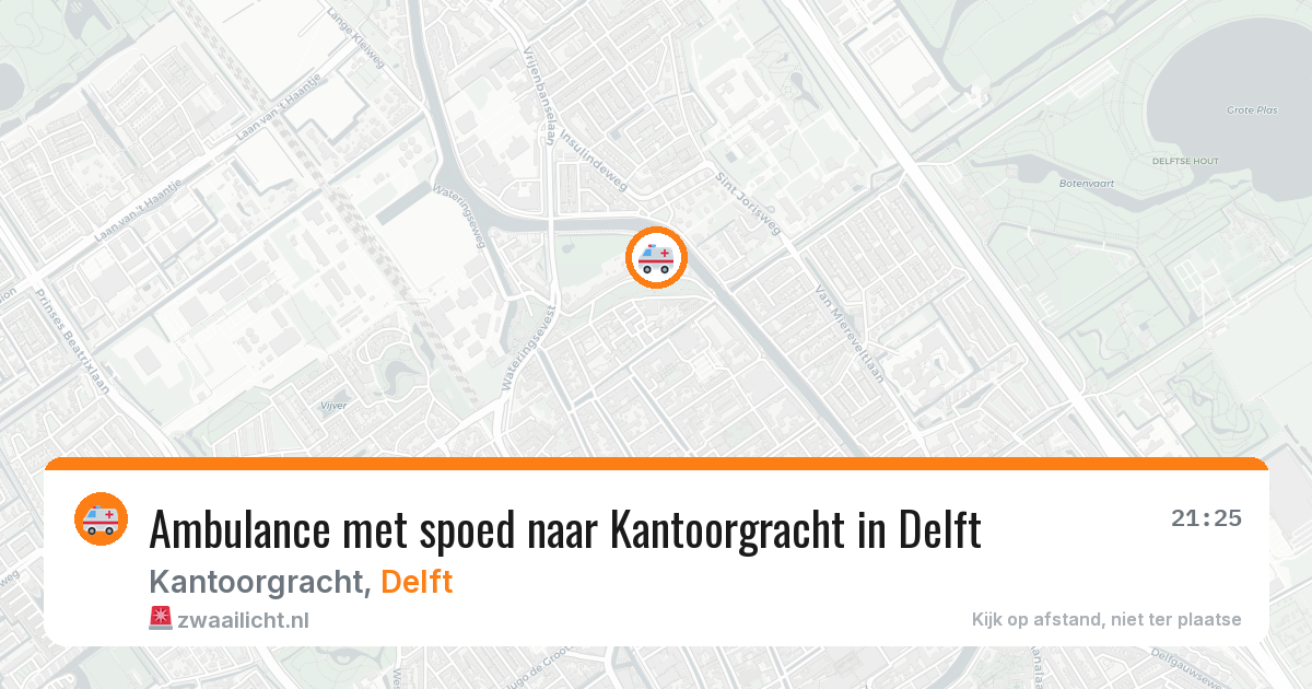Ambulance met spoed naar Kantoorgracht in Delft — 4 aug 2026