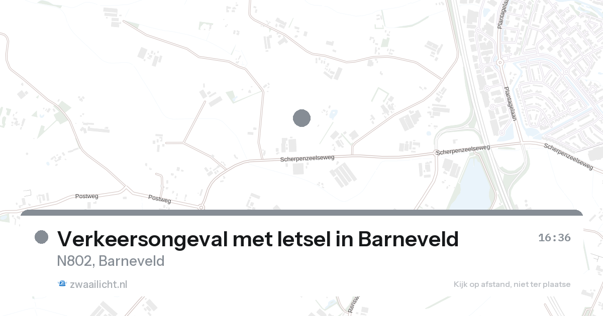 Verkeersongeval met letsel in Barneveld — 28 aug 2026