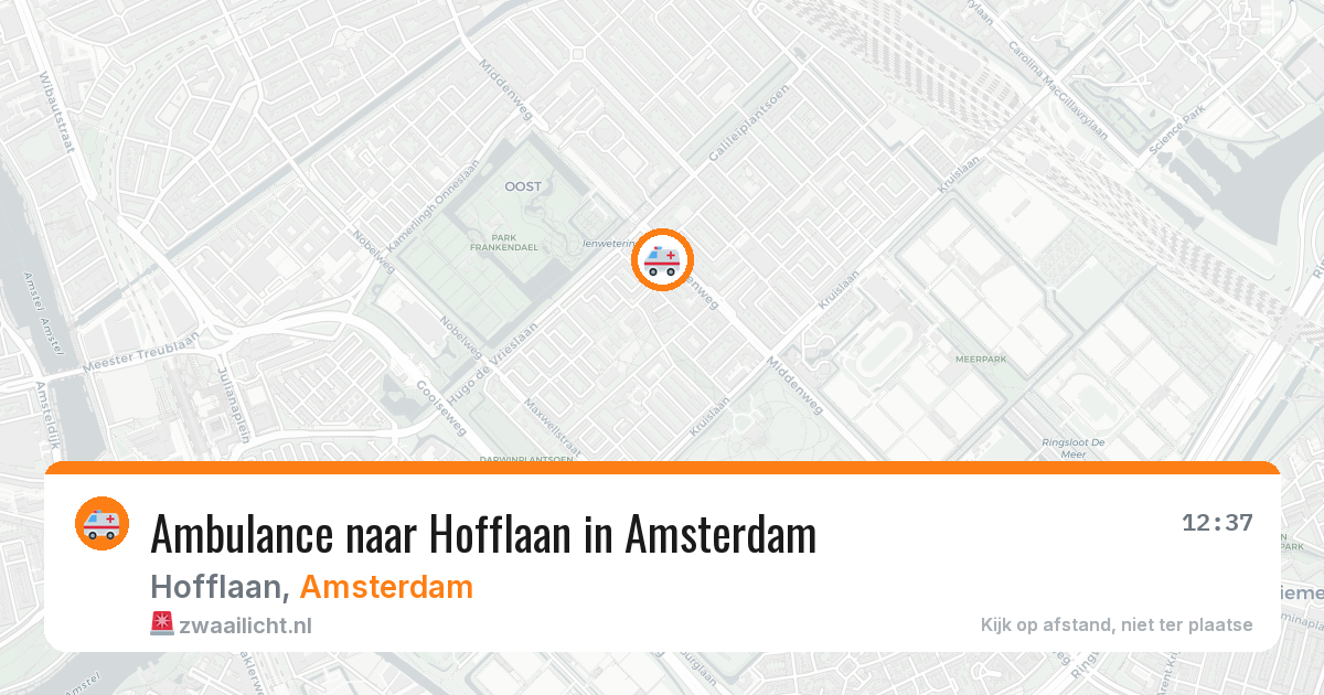 Ambulance naar Hofflaan in Amsterdam — 29 jun 2026
