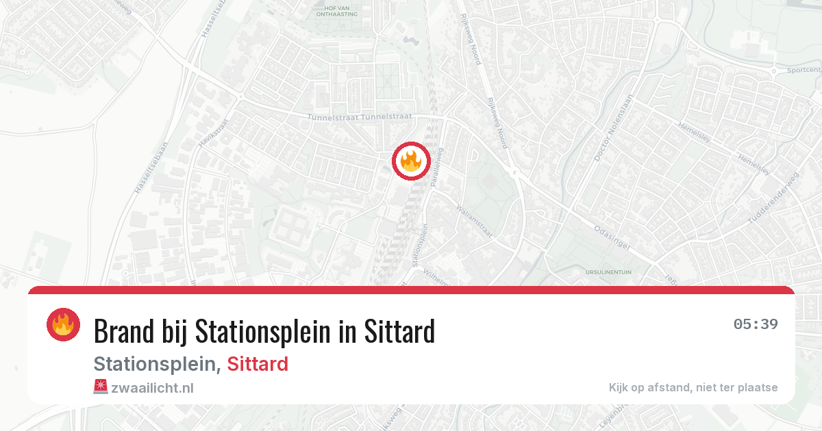Brand bij Stationsplein in Sittard — 1 aug 2026