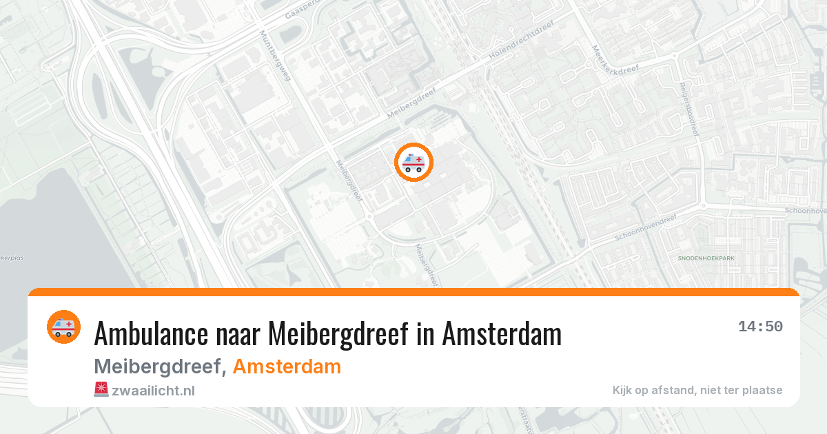 Ambulance naar Meibergdreef in Amsterdam — 21 jul 2026