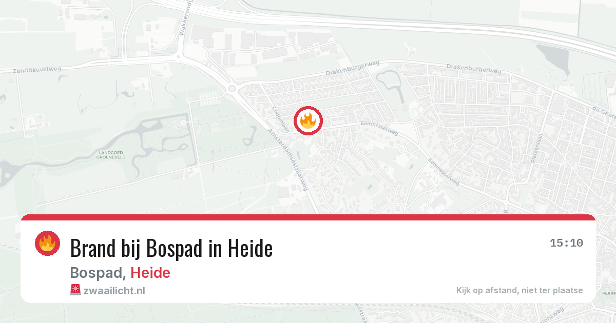 Brand bij Bospad in Heide — 7 mei 2026