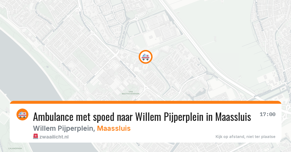 Ambulance met spoed naar Willem Pijperplein in Maassluis — 12 mei 2026