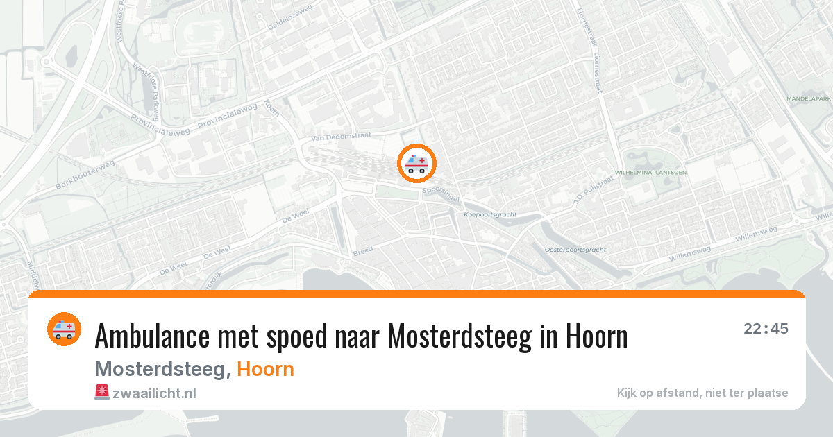Ambulance met spoed naar Mosterdsteeg in Hoorn — 1 jul 2026