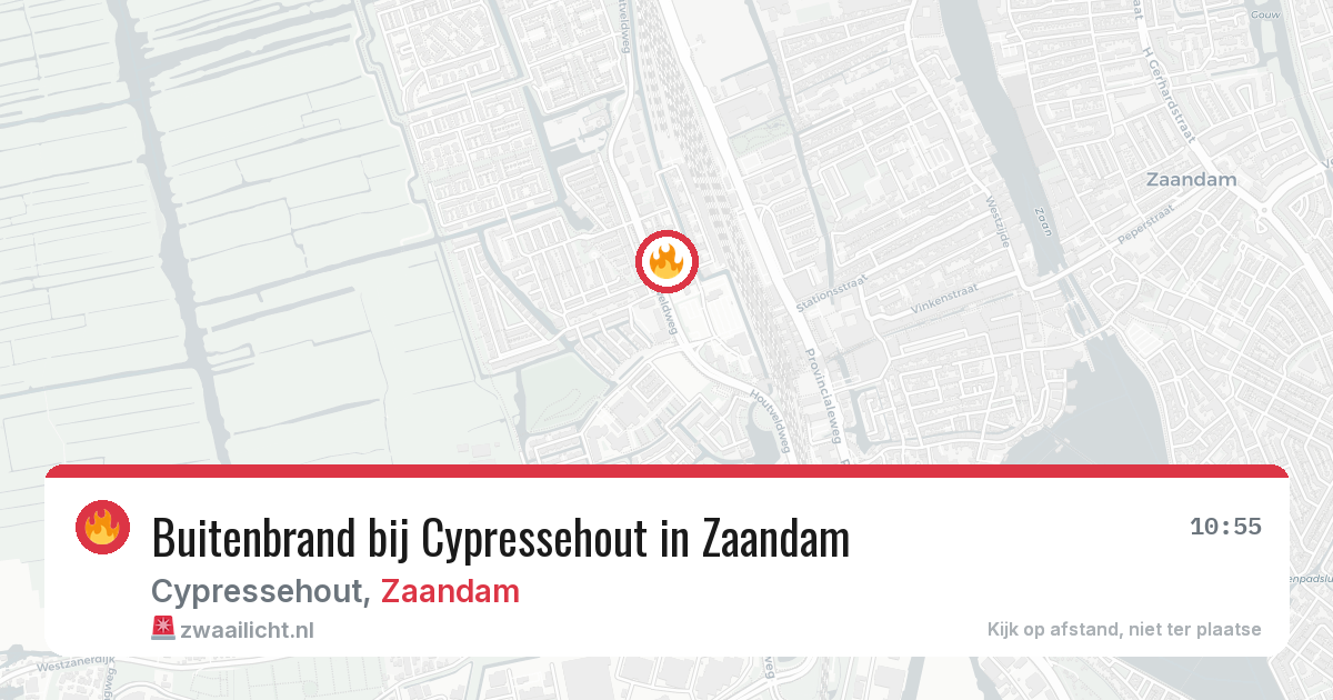 Buitenbrand bij Cypressehout in Zaandam — 5 aug 2026