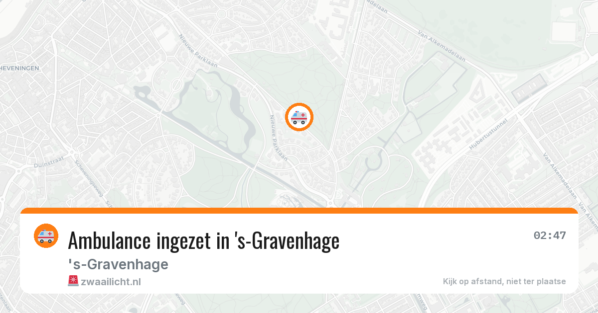 Ambulance ingezet in 's-Gravenhage — 14 mrt 2026 | 🚨 Zwaailicht.nl