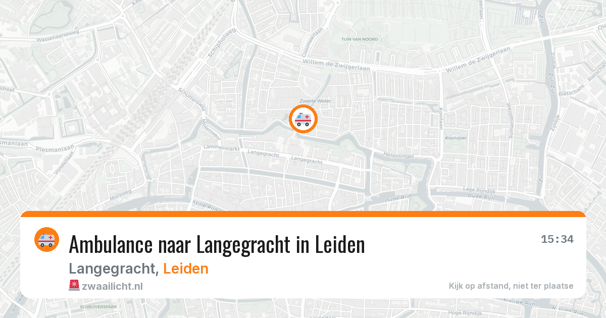 Ambulance naar Langegracht in Leiden — 13 aug 2026