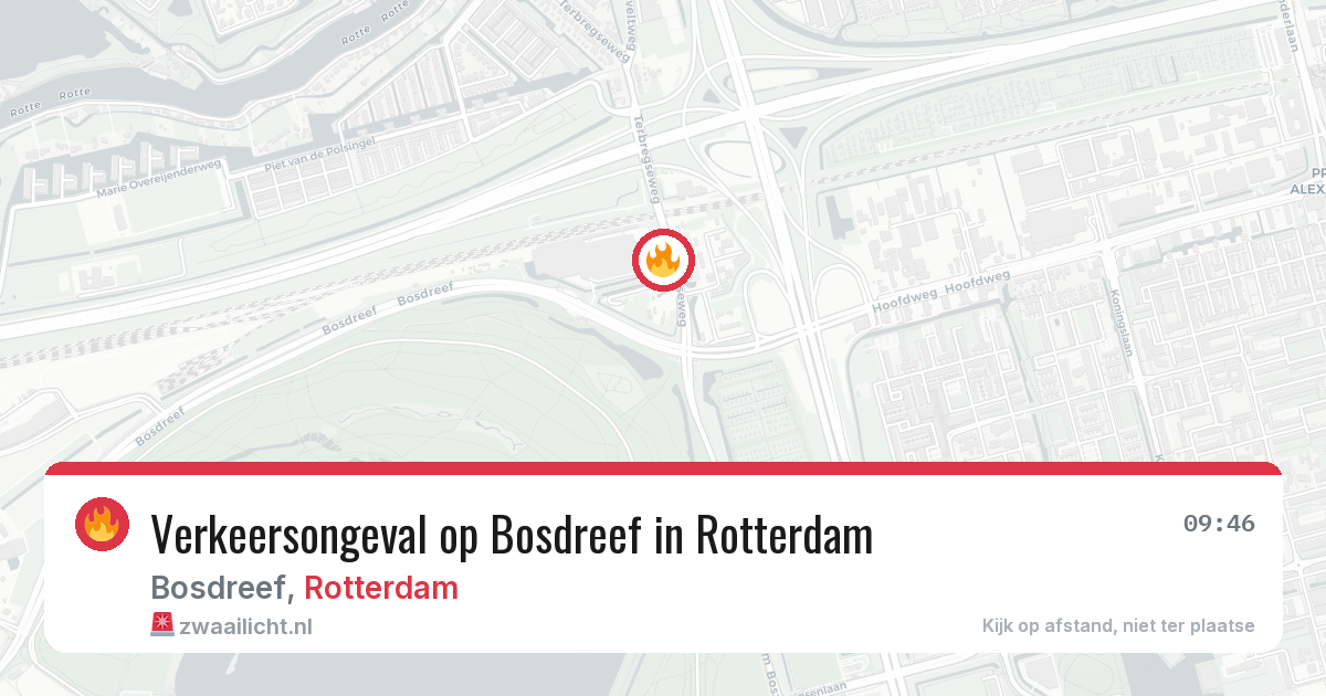Verkeersongeval op Bosdreef in Rotterdam — 20 mrt 2026