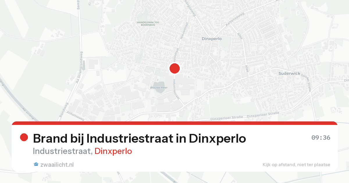 Brand bij Industriestraat in Dinxperlo — 6 aug 2026