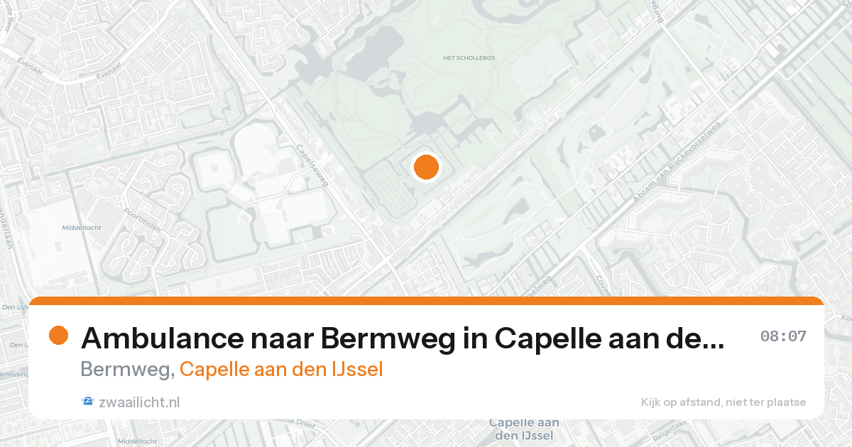 Ambulance naar Bermweg in Capelle aan den IJssel — 21 aug 2026