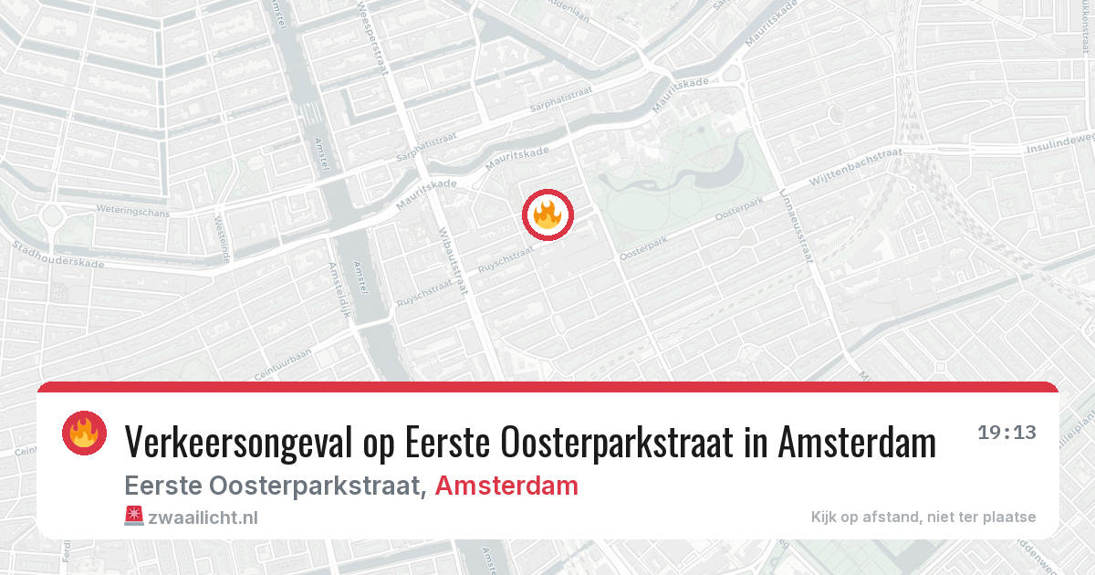 Verkeersongeval op Eerste Oosterparkstraat in Amsterdam — 20 jun 2026