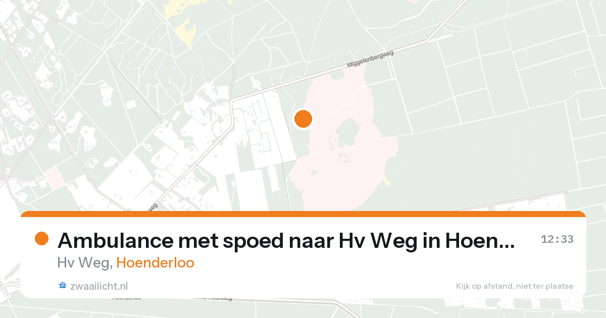 Ambulance met spoed naar Hv Weg in Hoenderloo — 23 aug 2026