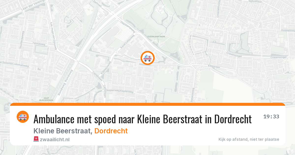 Ambulance met spoed naar Kleine Beerstraat in Dordrecht — 26 mei 2026