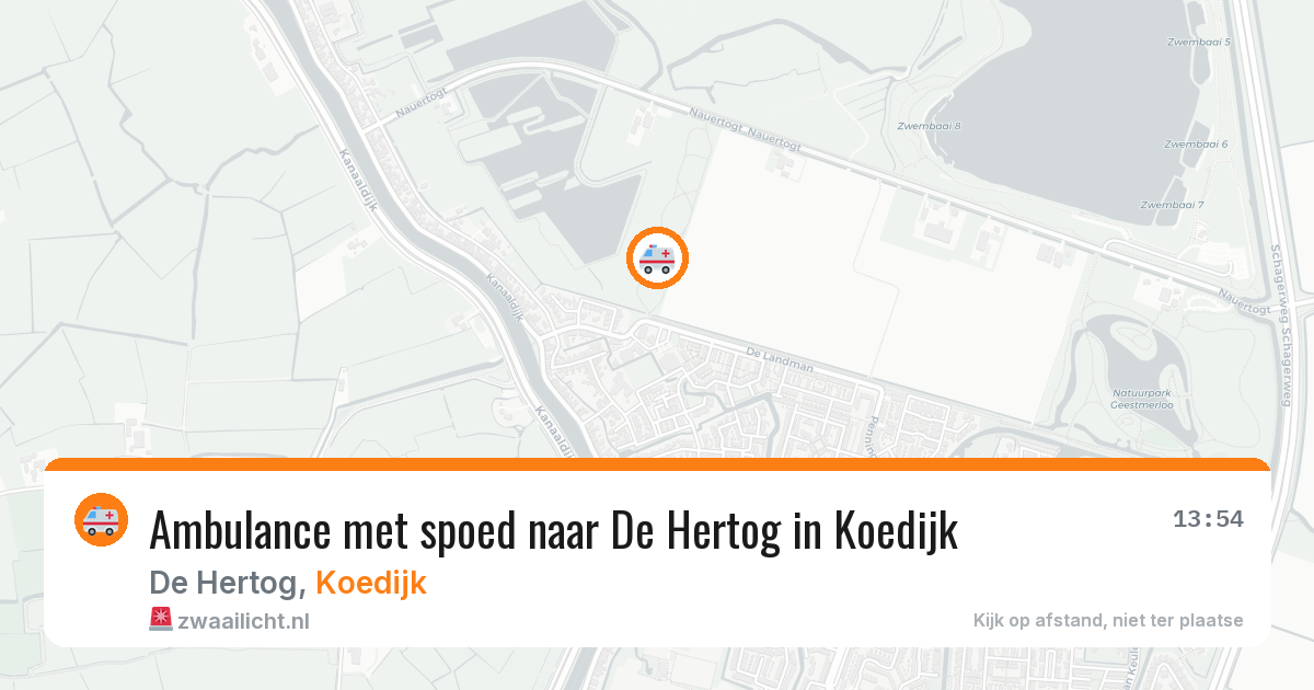 Ambulance met spoed naar De Hertog in Koedijk — 23 feb 2026
