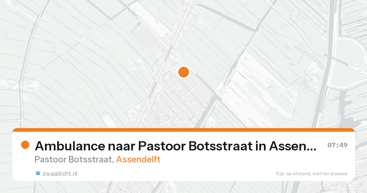 Ambulance naar Pastoor Botsstraat in Assendelft — 21 aug 2026