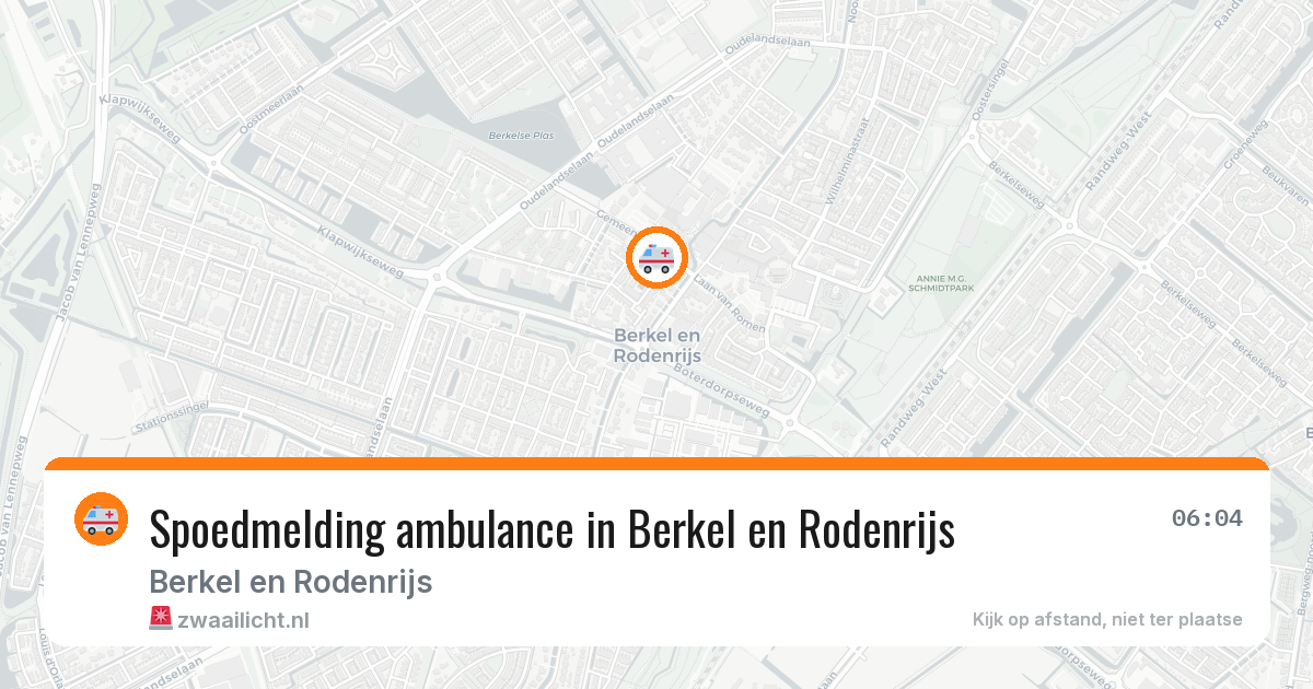 Spoedmelding ambulance in Berkel en Rodenrijs — 9 jun 2026