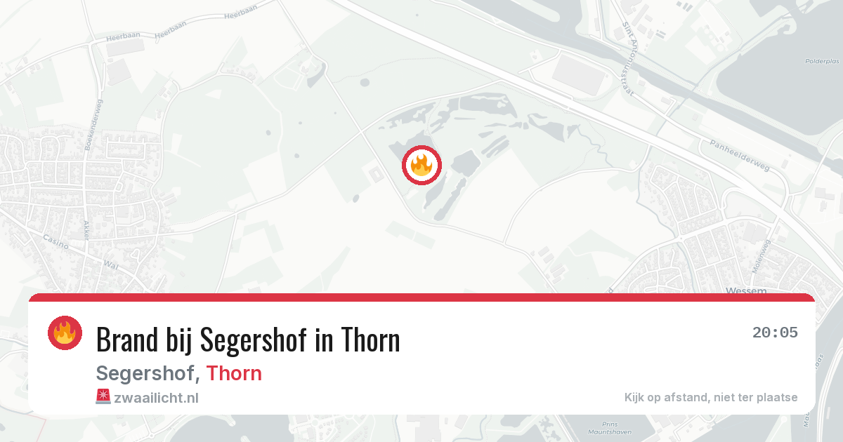 Brand bij Segershof in Thorn — 13 apr 2026