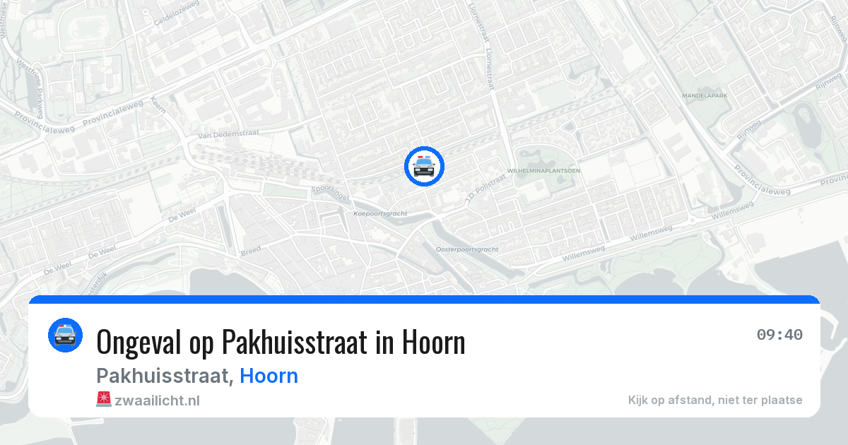 Ongeval op Pakhuisstraat in Hoorn — 8 apr 2026