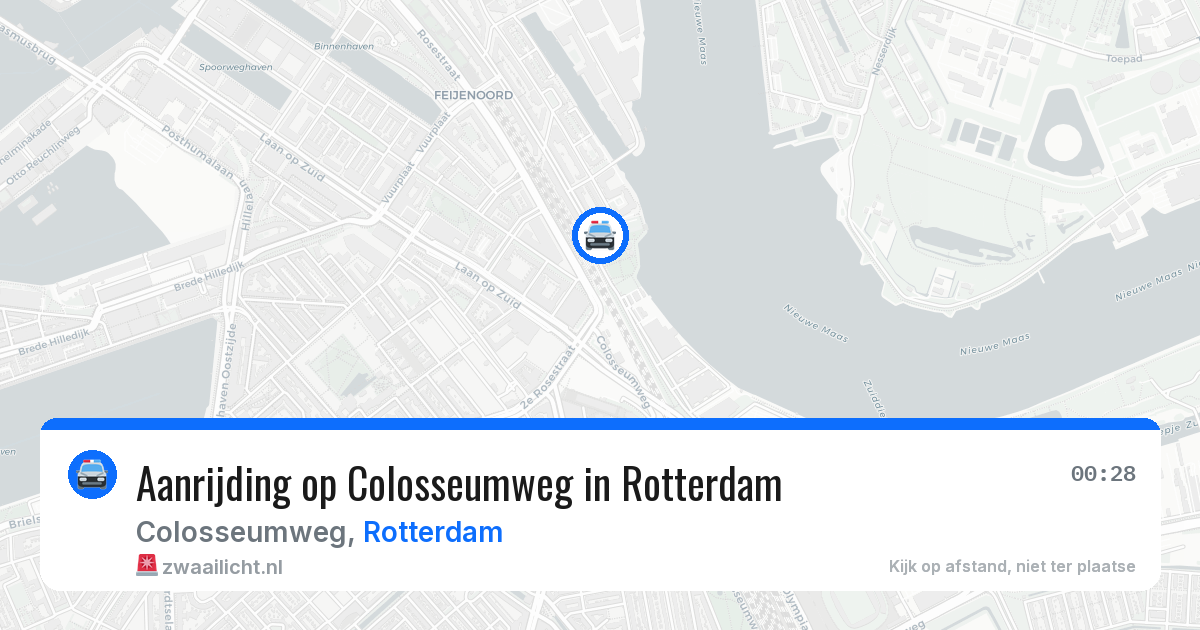 Aanrijding op Colosseumweg in Rotterdam — 17 jun 2026