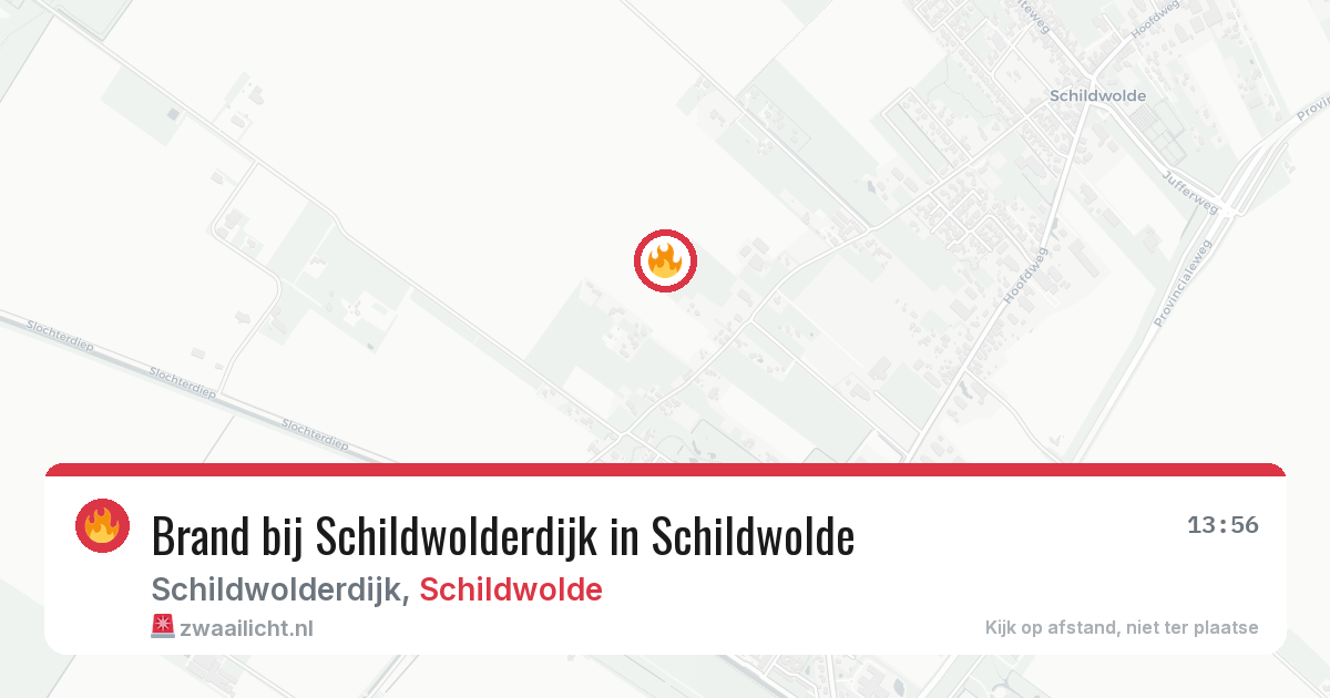 Brand bij Schildwolderdijk in Schildwolde — 9 jul 2026