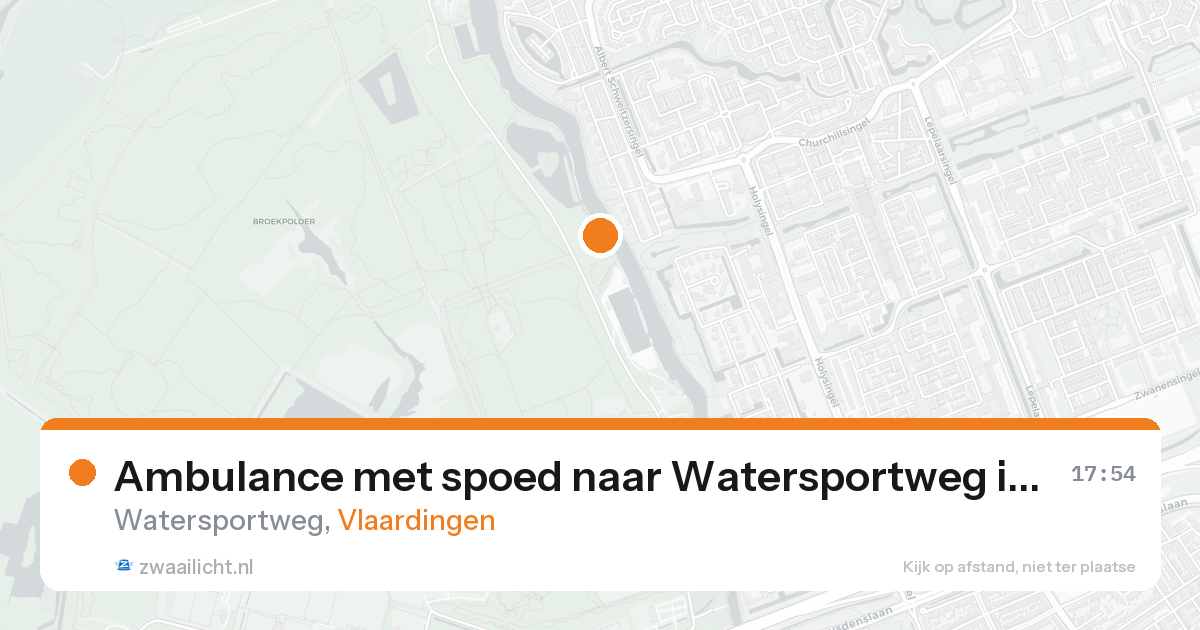 Ambulance met spoed naar Watersportweg in Vlaardingen — 25 aug 2026