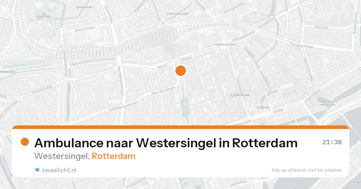 Ambulance naar Westersingel in Rotterdam — 30 jan 2026