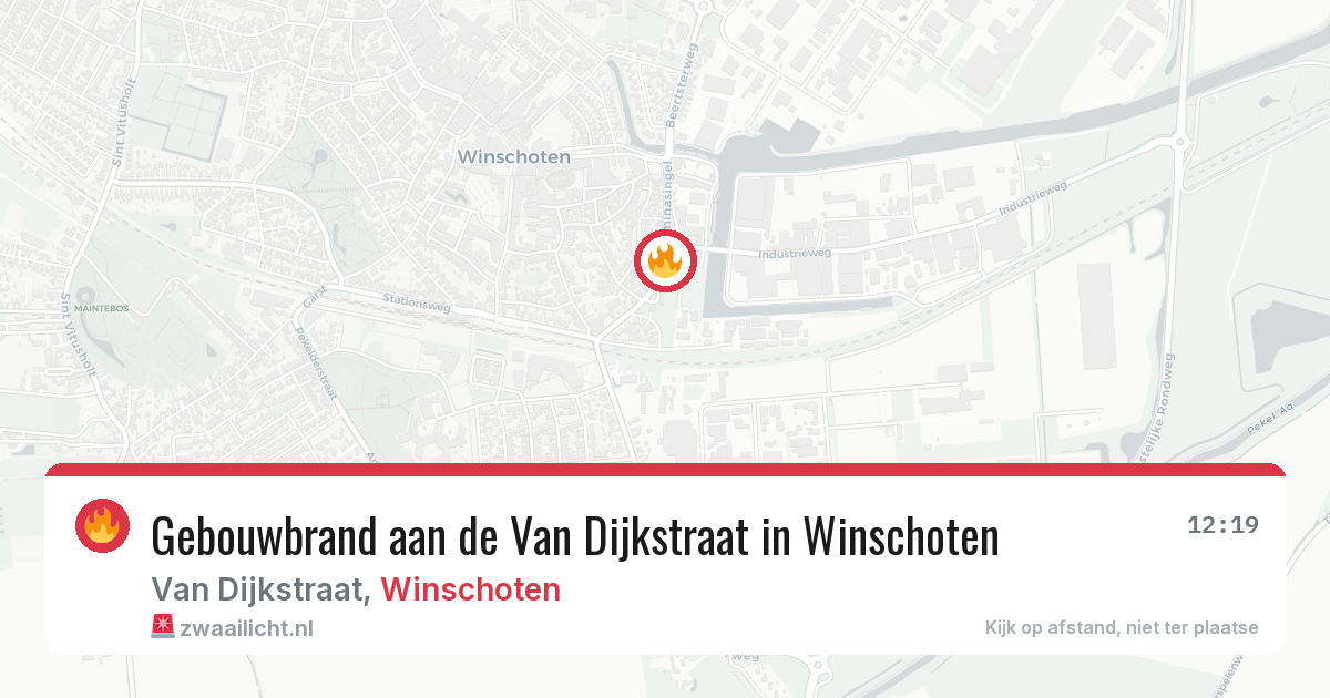Gebouwbrand aan de Van Dijkstraat in Winschoten — 1 mei 2026